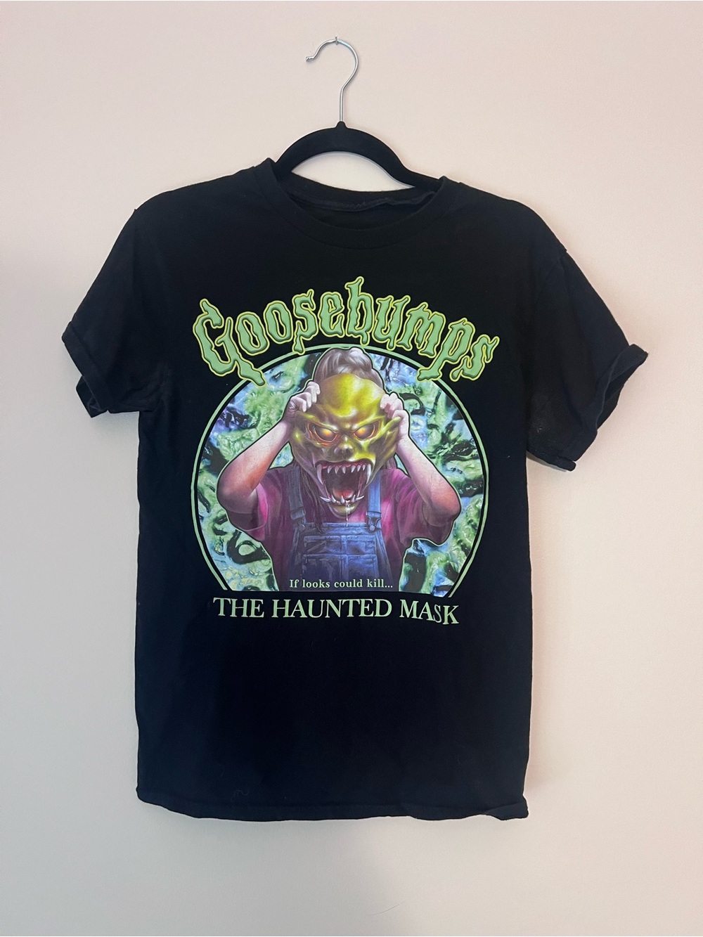 "The Haunted Mask" Black Graphic Tee